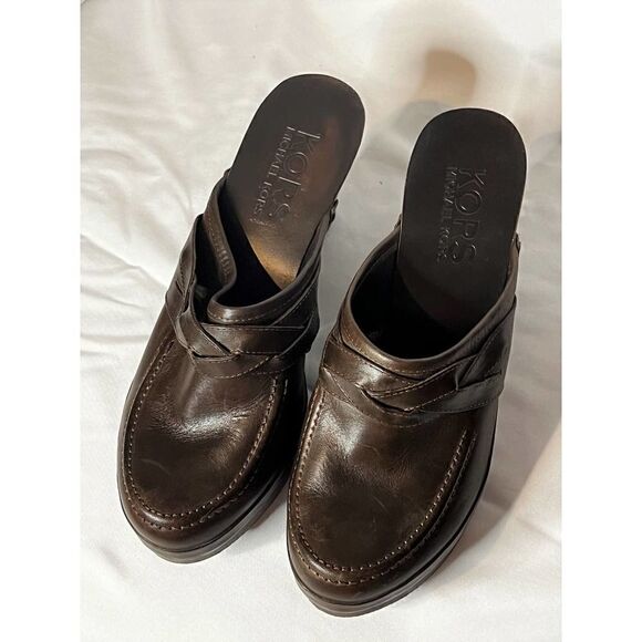 KORS‎ Michael Kors Brown Leather Clog with Braid Size 6M - Picture 2 of 6